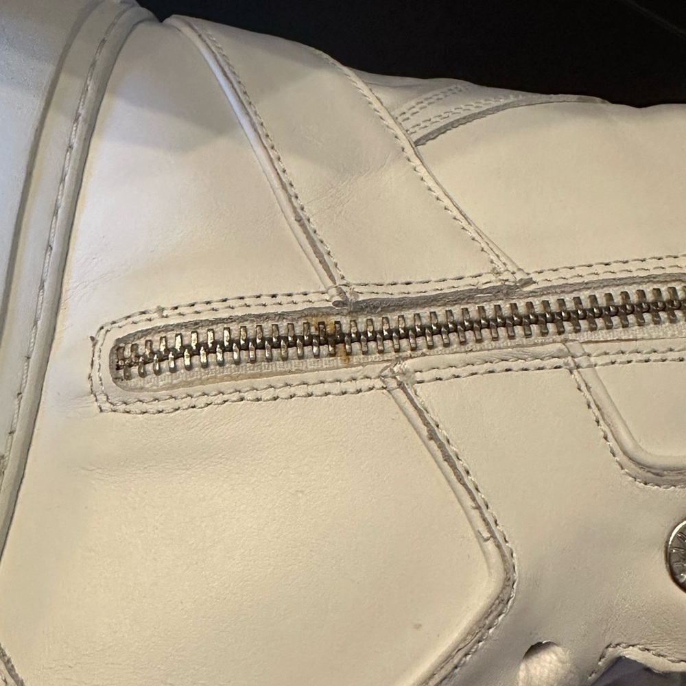 NIB Zadig & Voltaire High Flash Leather High-Top Sneakers Size 39 Blanc White 8 - Picture 9 of 13
